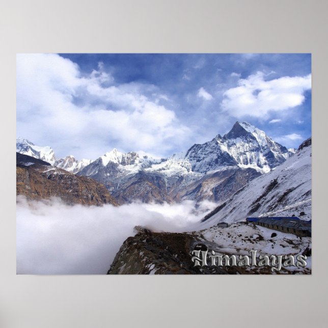 Wunderschöne Himalaya-Berge - Mount Everest Peak Poster (Vorne)