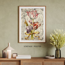 Wunderschöne holländische Tulpen Vintage-Decoupage