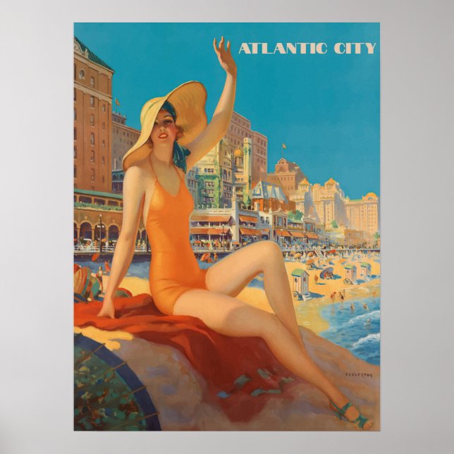 Wunderschöne Hotels der atlantischen Stadt Poster (Vorne)
