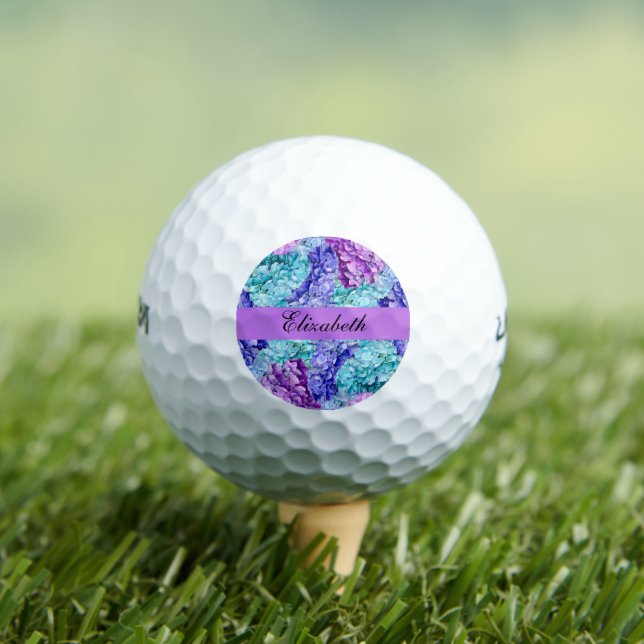 Wunderschöne Hydrangea-Blüten, personalisierbar Golfball (Insitu T-Shirt)