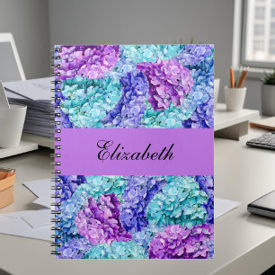 Wunderschöne Hydrangea-Blüten, personalisierbar Notizblock