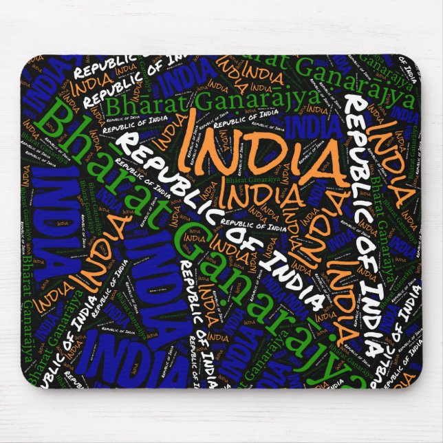 Wunderschöne indische Flaggenfarben Patriotic Mousepad (Vorne)
