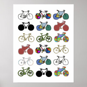 wunderschöne inspirierte Fahrraddekoration Poster