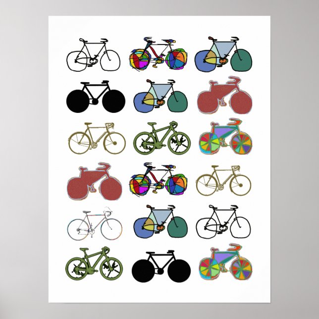 wunderschöne inspirierte Fahrraddekoration Poster (Vorne)