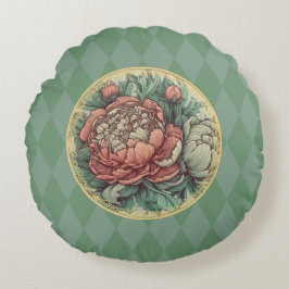 Wunderschöne Jugendstil-Ponys Rundes Kissen