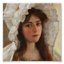 Wunderschöne junge Dame von Albert Lynch, Vintage 