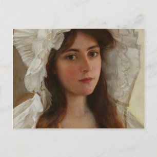 Wunderschöne junge Dame von Albert Lynch, Vintage Postkarte