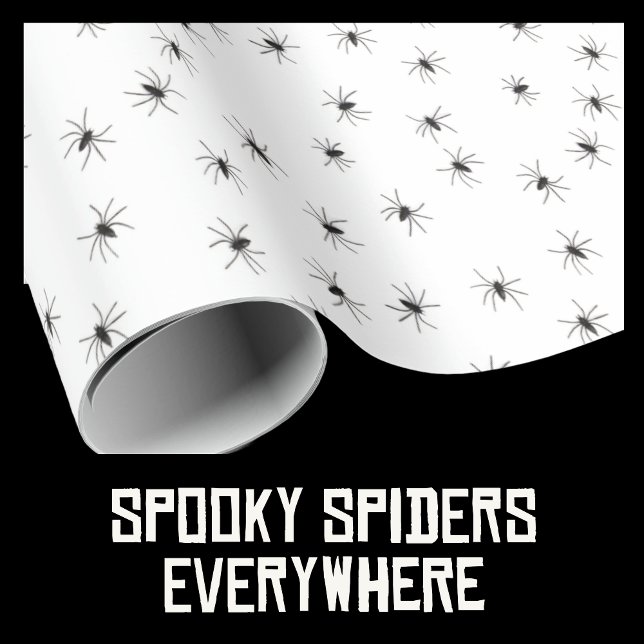 Wunderschöne kleine Spinnen über Halloween Geschenkpapier (Decorate Your Haunted House with Spooky Spider Wrapping Paper!)