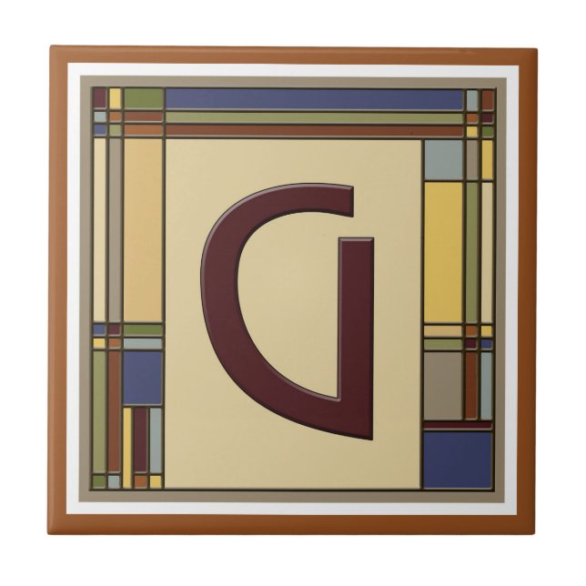 Wunderschöne Kunst und Handwerk Geometrische erste Fliese (Vorderseite)