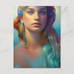 Wunderschöne Lady of the Sea a Mermaid Postcard Postkarte