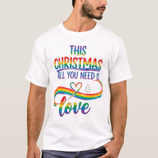 Wunderschöne LGBTQ-Liebesweihnachten T-Shirt