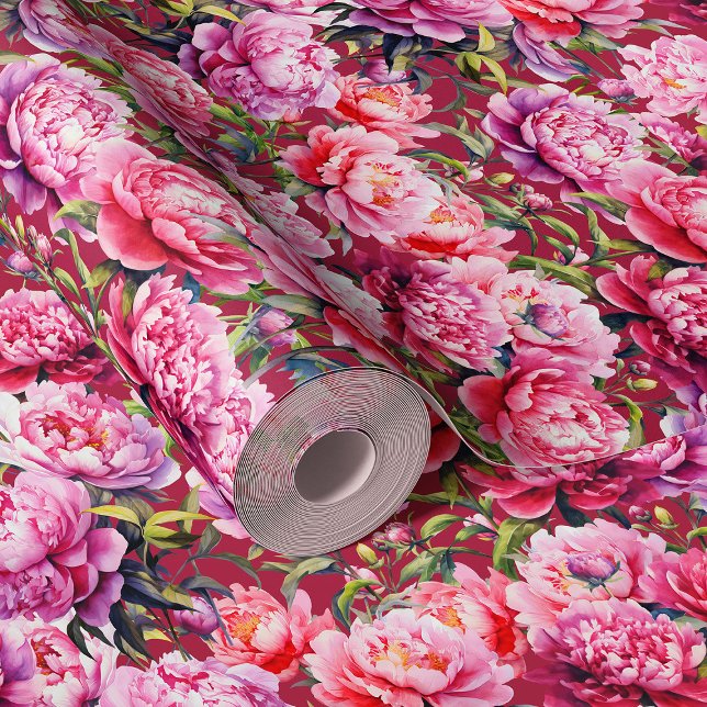 Wunderschöne Liebe Peonies auf Ruby Red Tapete (Von Creator hochgeladen)