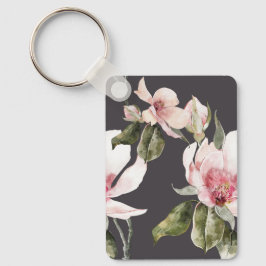 Wunderschöne Magnolienblüten und Vögel Schlüsselanhänger