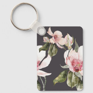 Wunderschöne Magnolienblüten und Vögel Schlüsselanhänger