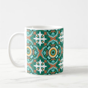 💚💛 Wunderschöne marokkanische Fliesen Kaffeetasse