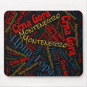 Wunderschöne Montenegro Flag Farben Patriotic Mousepad