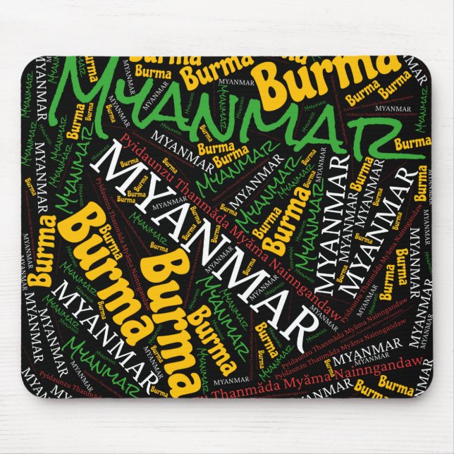 Wunderschöne Myanmar Flag Colors Patriotic Mousepad (Vorne)