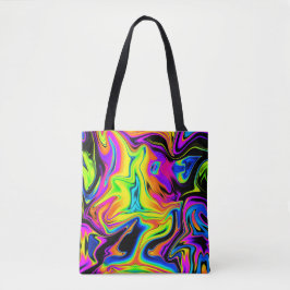 Wunderschöne Neon Liquid Marble Tote Bag