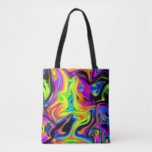 Wunderschöne Neon Liquid Marble Tote Bag