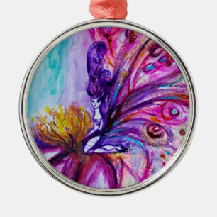 WUNDERSCHÖNE NIEDLICHE BLUME IN PINK, GOLD GLITZER SILBERNES ORNAMENT