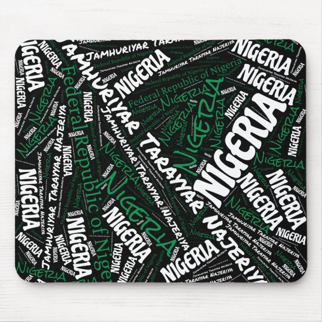 Wunderschöne Nigeria Flag Farben Patriotic Mousepad (Vorne)