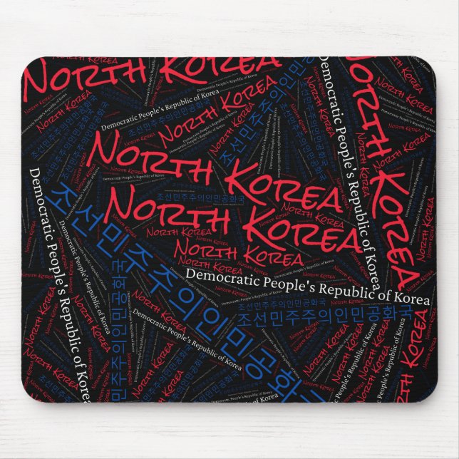 Wunderschöne nordkoreanische Flaggenfarben patroot Mousepad (Vorne)