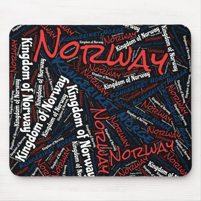 Wunderschöne norwegische Flaggenfarben Patriotic Mousepad (Vorne)