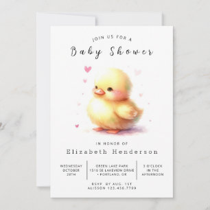 Wunderschöne Online Duck Babydusche Einladung