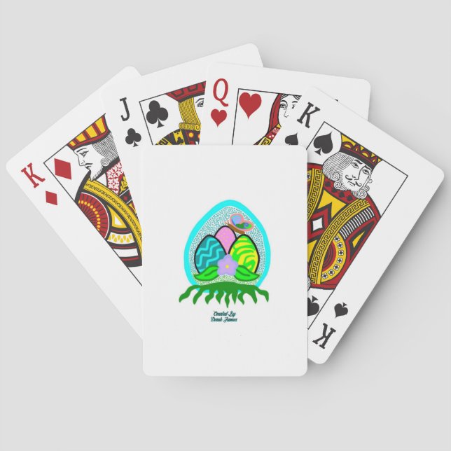 Wunderschöne Ostereier, die Karten spielen Spielkarten (Rückseite)