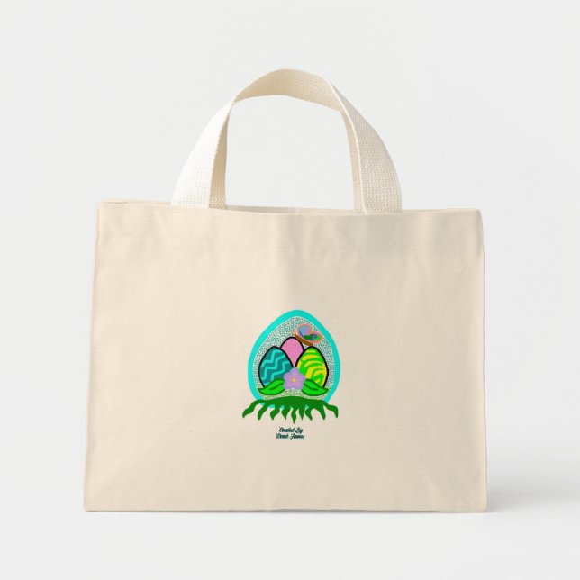 Wunderschöne Ostereier, kleine Tote Tasche (Vorne)