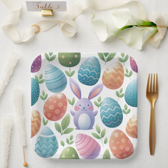 Wunderschöne Ostern-Papierplatten Pappteller (Hochzeit)