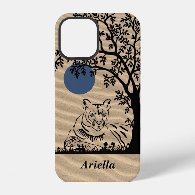 Wunderschöne personalisierbare Berglöwe iPhone-Hül iPhone Hülle (Rückseite)