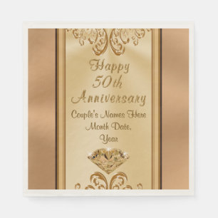 Wunderschöne personalisierte Servietten zum 50. Ho