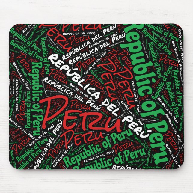 Wunderschöne Peru Flag Farben Patriotic Mousepad (Vorne)