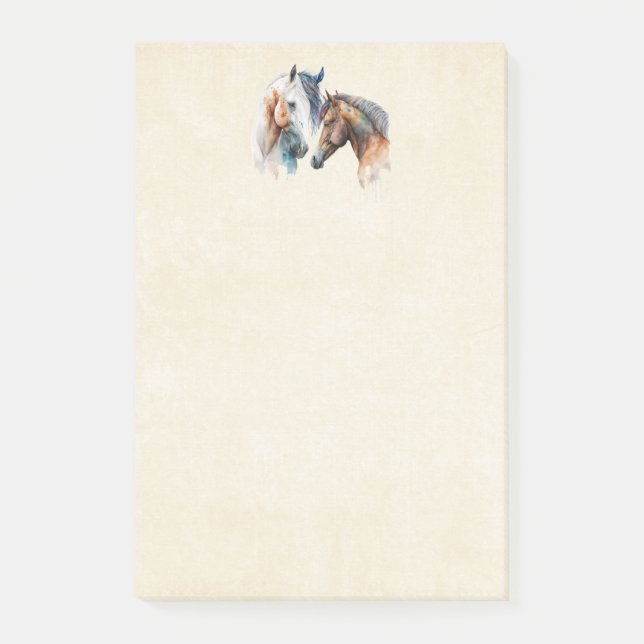 Wunderschöne Pferde im Western-Boho-Stil Post-it Klebezettel (Vorderseite)