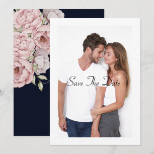wunderschöne Pfingstrose Save-the-Date-Hochzeitska Einladung