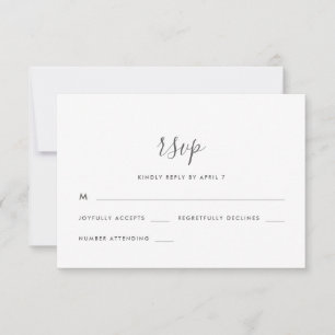Wunderschöne Pfirsich-Hochzeit-Rsvp RSVP Karte