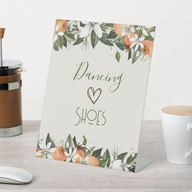 Wunderschöne Pfirsiche Drehte Flop Station Tanzen Sockelschild (In SItu)