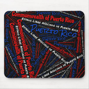 Wunderschöne Puerto Rico Flag Farben Patriotisch Mousepad