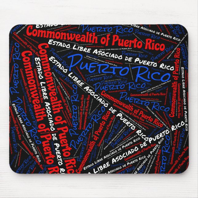 Wunderschöne Puerto Rico Flag Farben Patriotisch Mousepad (Vorne)