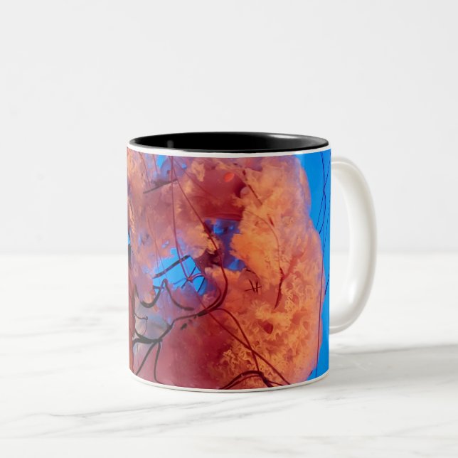 Wunderschöne Qualle Zweifarbige Tasse (VorderseiteRechts)