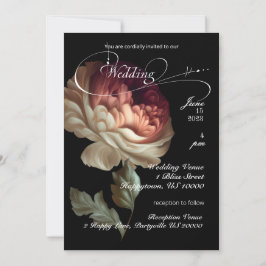 Wunderschöne romantische Alte Welt mit Pink-Blume Einladung