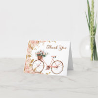 Wunderschöne rosa florale Vintage-Fahrrad-Baby-Par