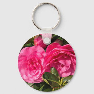 Wunderschöne rosa Kamelie Schlüsselanhänger