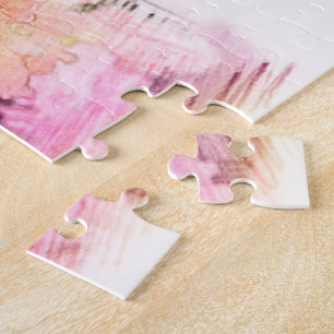 wunderschöne Rosa Kirsche Blume Blumenkunst Foto. Puzzle