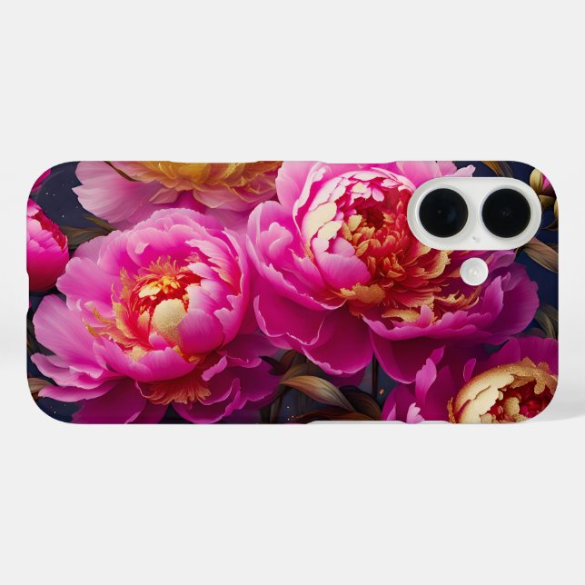 Wunderschöne rosa Pfennigfuchser mit goldenem Akze Case-Mate iPhone Hülle (Rückseite (Horizontal))