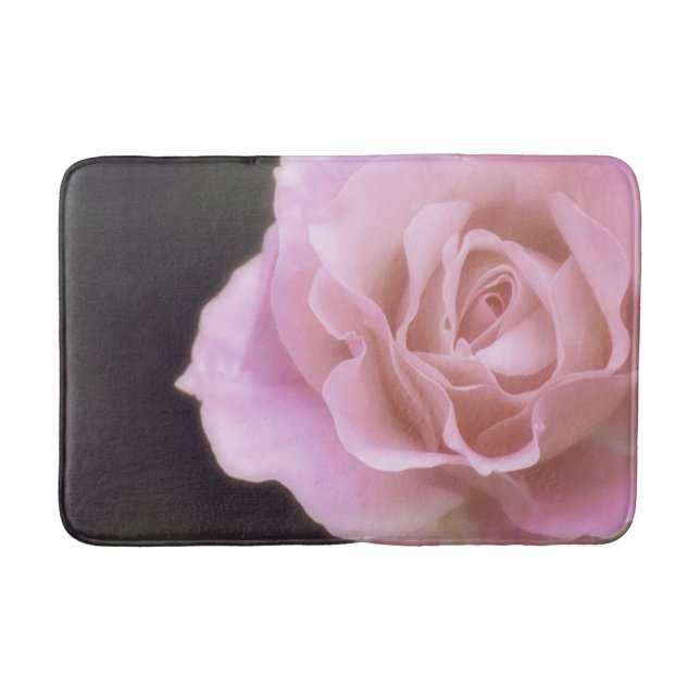 Wunderschöne Rosa Rose Badematte (Vorderseite)