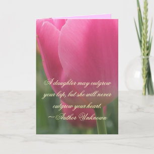 Wunderschöne rosa Tulpen-Tochter-Geburtstagskarte Karte