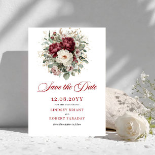 Wunderschöne rosafarbene Burgunder-Rettet-das-Datu Save The Date