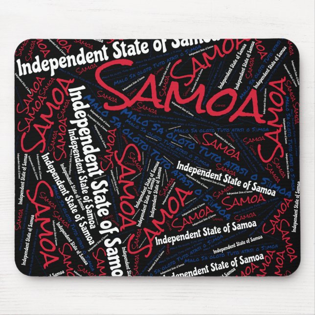Wunderschöne Samoa Flag Farben Patriotisch Mousepad (Vorne)